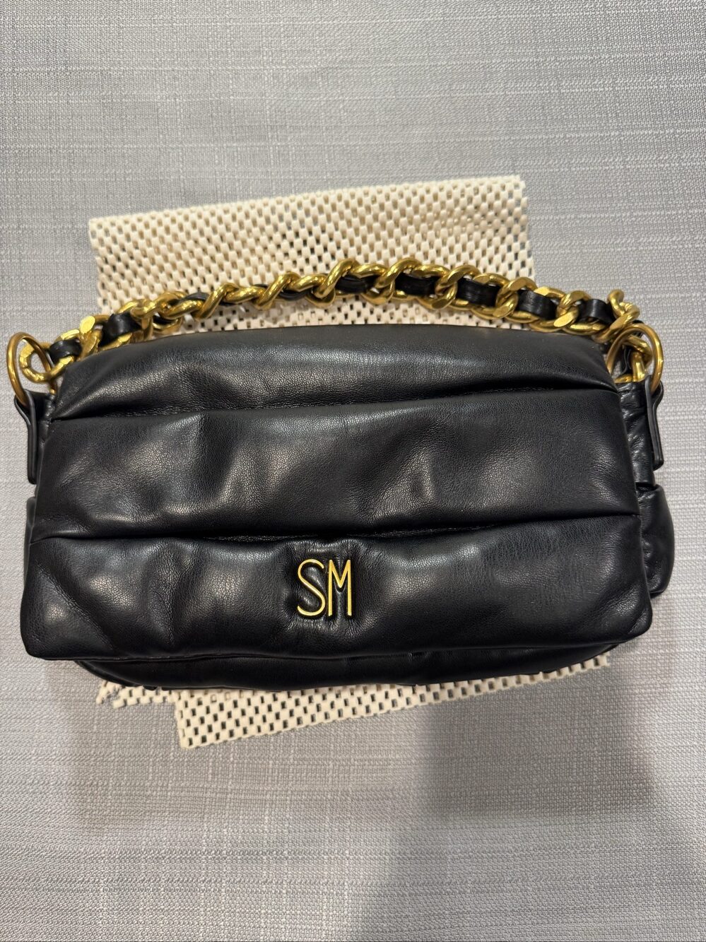Steve Madden Womenβs Shoulder Bag β Black β Gold Chain Strap